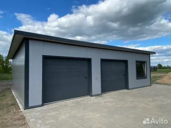 Гараж из сэндвич-панелей 80 м² под ключ